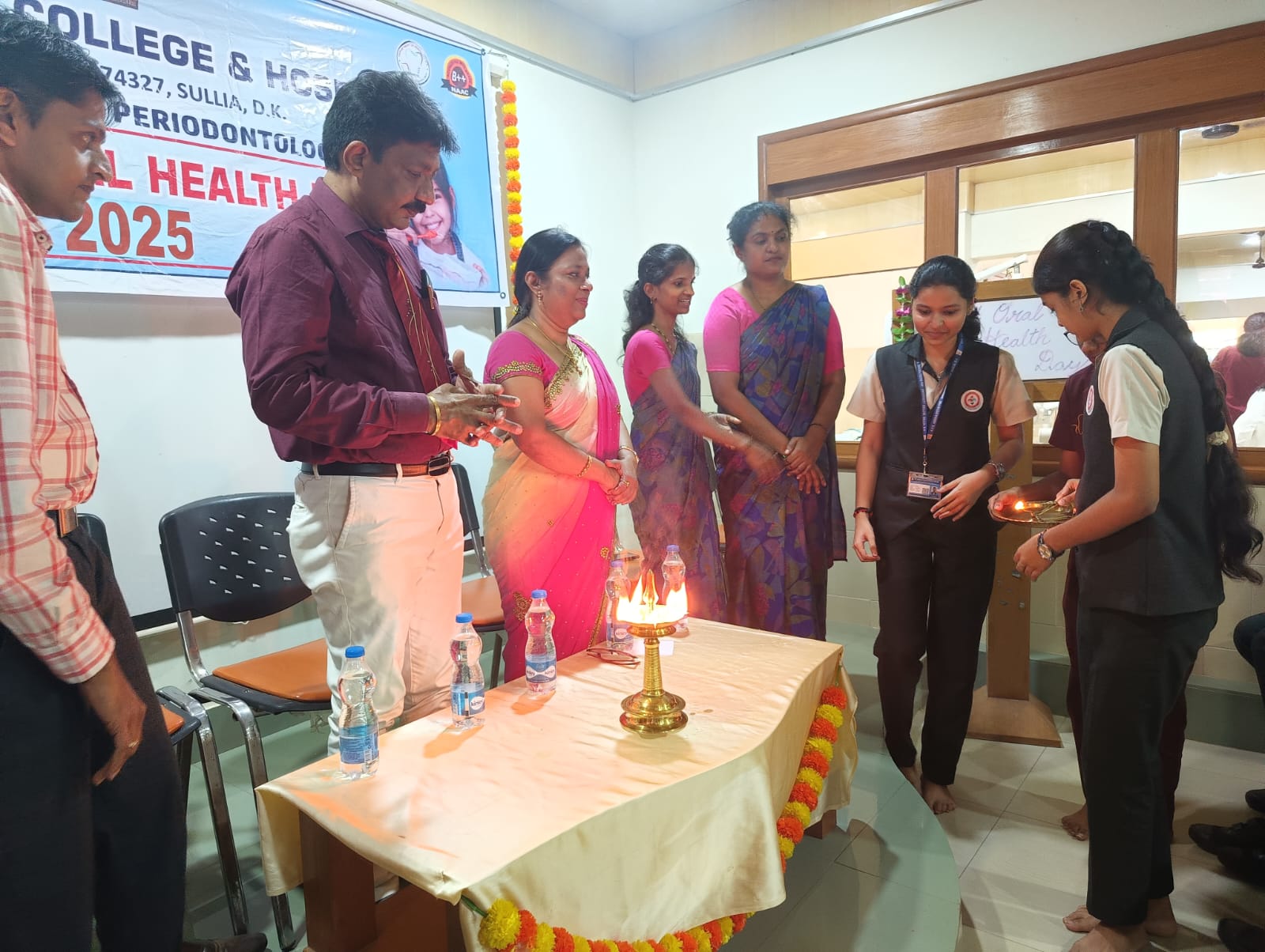 STUDENTS VISIT TO KVG DENTAL COLLEGE AND HOSPITAL FOR WORLD ORAL HEALTH DAY PROGRAM
